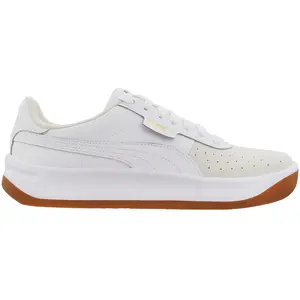 PUMA Womens California Exotic Perforated Lace Up Sneakers Shoes Casual - White PUMA Womens California Exotic Perforated Lace Up Sneakers Shoes Casual - White