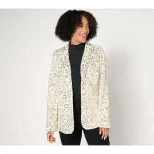 Joan Rivers Red Carpet Velvet Sequin Blazer