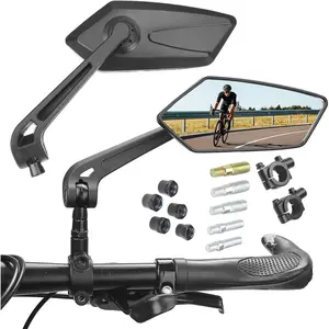 2 Pcs Handlebar Bicycle Mirror - HD Electric Bike Adjustable Handlebar Left And Right Mirrors, 360 ° Adjustable Safety Bicycle Mirror, Universal Bicycle Motorcycle Accessory bike seat bike light set surge ar handlebar mirror adult bike bike mirrors