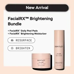 FacialRX Brightening Bundle: Brightening Moisturizer and Daily Peel Pads with Vitamin C, Glutathione, Mandelic Acid, and Lactic Acid. Brightens Tone, Refines Texture, and Gently Exfoliates