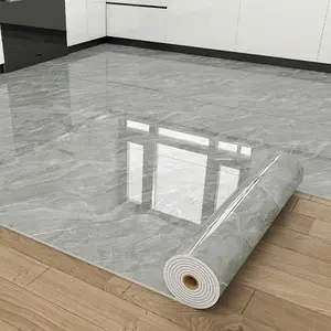 1 Roll 15.75in*118.11in Marble-Texture Self-Adhesive Wallpaper, Vinyl flooring, Waterproof Wallpaper for Floor Sticker, DIY Decor for Living Room, Bedroom and Bathroom, Marble Pattern Decorative Wallpaper