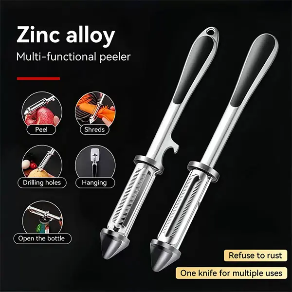 Vegetable Peeler, Stainless Steel Multi-Functional Vegetable Peeler, Ultra-Sharp Potato Peeler, Premium Fruit and Vegetable Peeler, Carrot Peeler with Rotating Serrated Blade and Thickened Non-Slip Ergonomic Handle.