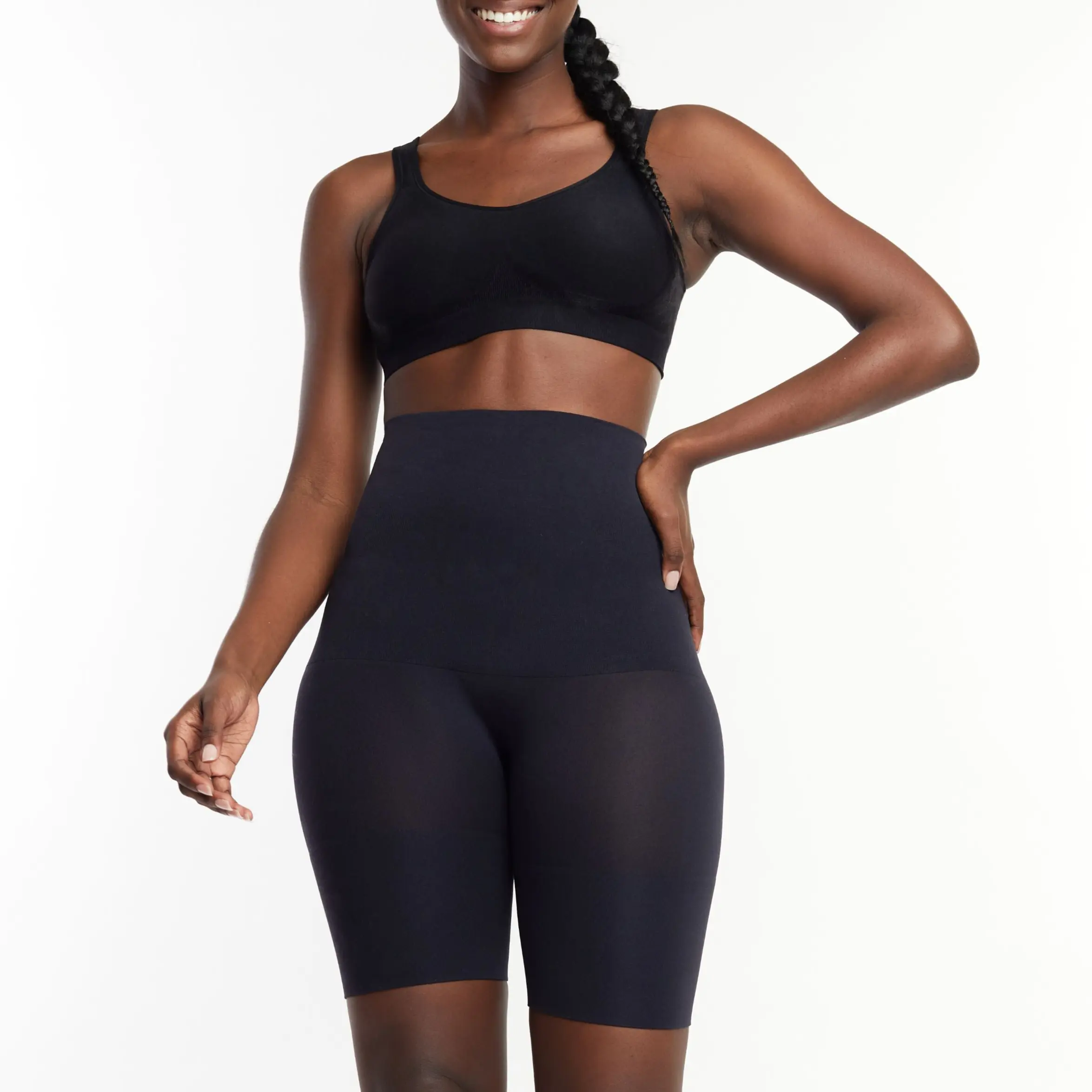 Underoutfit Women's High Waist Shapewear Shorts, Lightweight Breathable Cotton for Everyday Tummy Control, Anti-Chafe & Butt Lift, Compression, Panties, Love