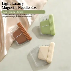 Magnetic Sewing Needle Case – Transparent Dustproof Storage Box with Lid, Strong Magnet Holder, Portable Sewing Needle Organizer for Home Use