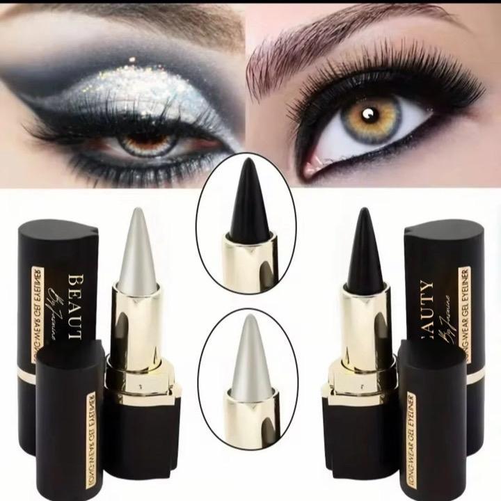 Natural Black Eyeliner Cream Pen Quick Dry Long-lasting Precision Tip for Natural Bold Looks Makeup Tools Creamy Texture Smooth Application
