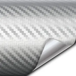 XPO Sterling  3D Carbon Fiber 5  x 1 Foot Vinyl Wrap Roll with Air Release Technology