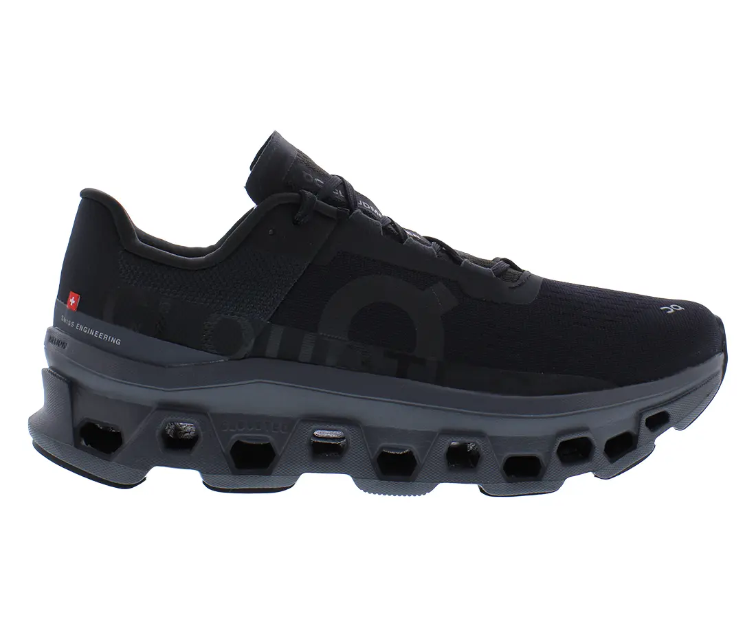 On Cloudmonster Womens Shoes, Color: Black/Magnet