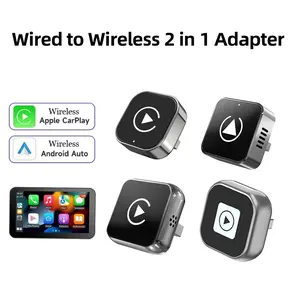 Portable Wireless Adapter, Car Smart BT Adapter, Wireless Carplay Dongle, Car Electronics for Apple & Android Phones, Car Accessories