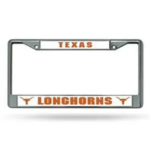 Texas Longhorns License Plate Frame Chrome Special Order