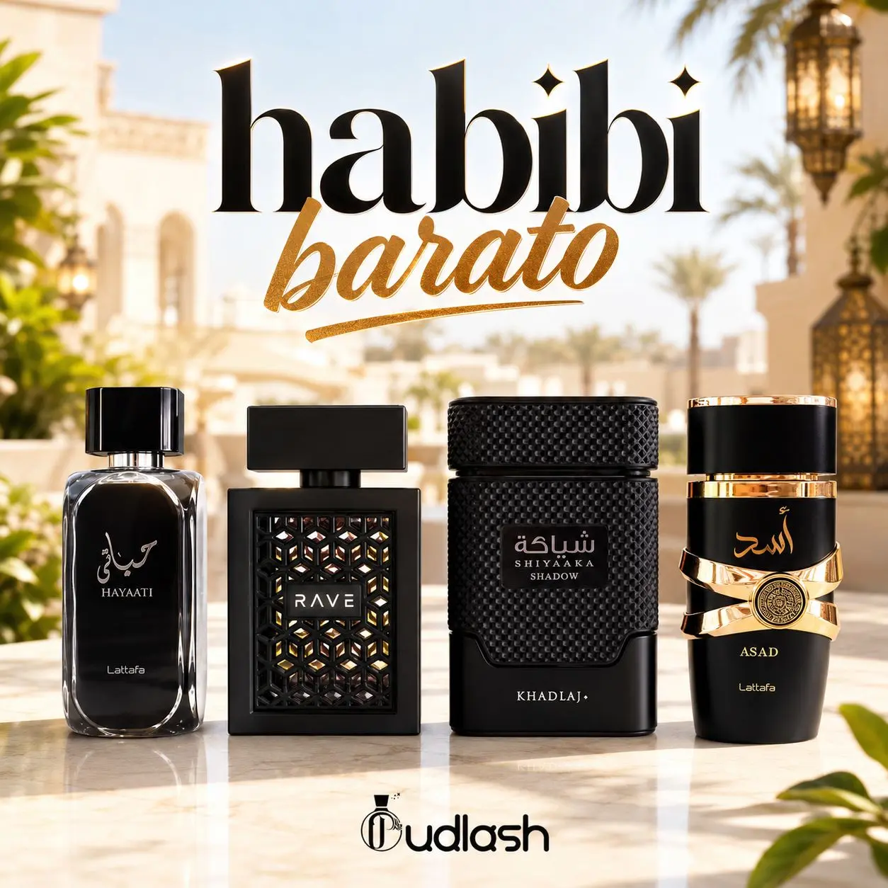 Habibi Bundle | Hayaati + Rave Black + Shiyaaka Shadow + Asad | Eau De Parfum | Men's fragrance | 100 ML | Spicy - Citrus & Warm Notes