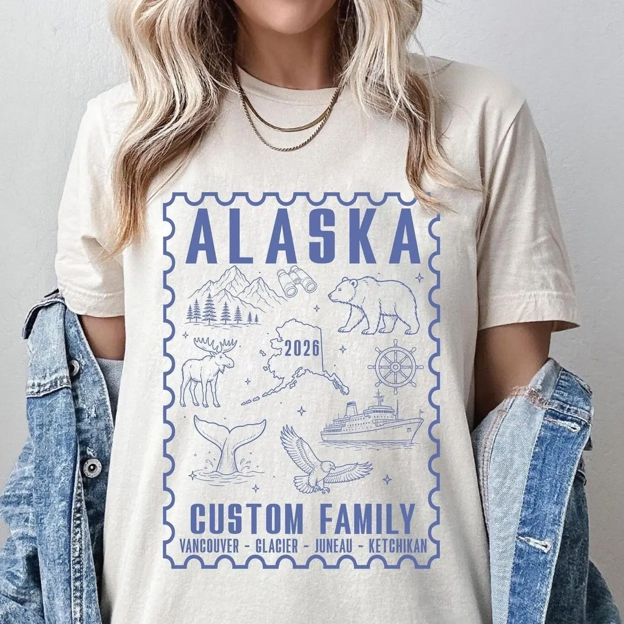 Custom Name Alaska Cruise Shirt 2026, Personalized Family Cruise Tee, Alaska Trip Shirt, Matching Cruise Group Outfit, Vacation Gift B7G