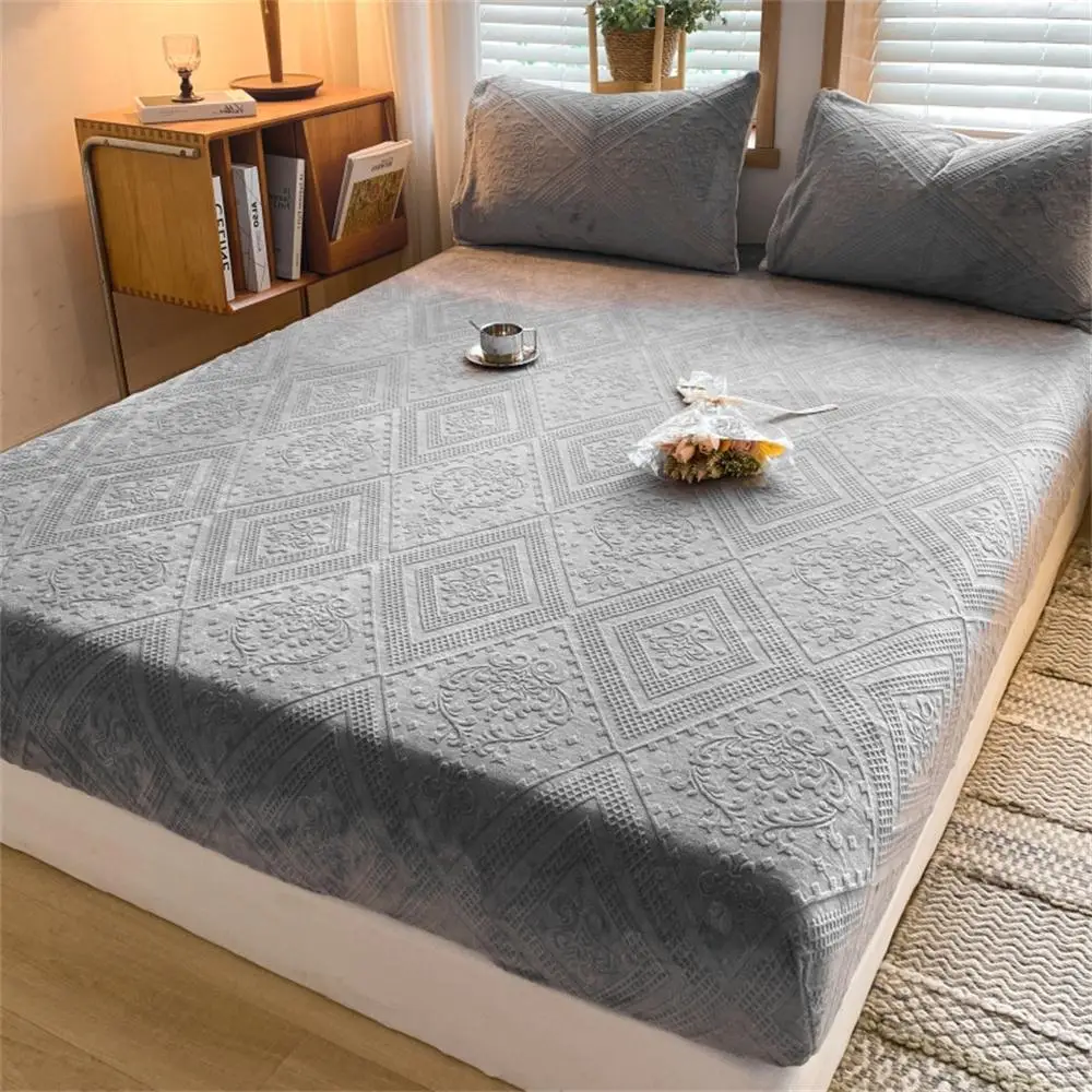 Solid Color Fitted Sheet, 1 Piece Soft Comfortable Breathable Mattress Cover without Pillowcase, Bedding Supplies for Home Bedroom Hotel & Dormitory