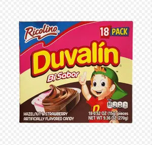 Duvalin Bi Sabor 18 pack Hazelnut & Strawberry mix Candy Snack Sugar Sweet Bonbon Milk Corn Powder Salt Cocoa