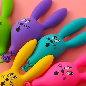 Set of 52 Colorful Balloons with Long Ear Rabbit Design, Vibrant Colors, Made From Emulsifier Material, Multiple Styles, Endless Fun, Balloon Party Supplies