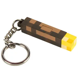 Torch Lamp Anime Keychain Women Men Keyring Gift for Car Keys Wallet Bag