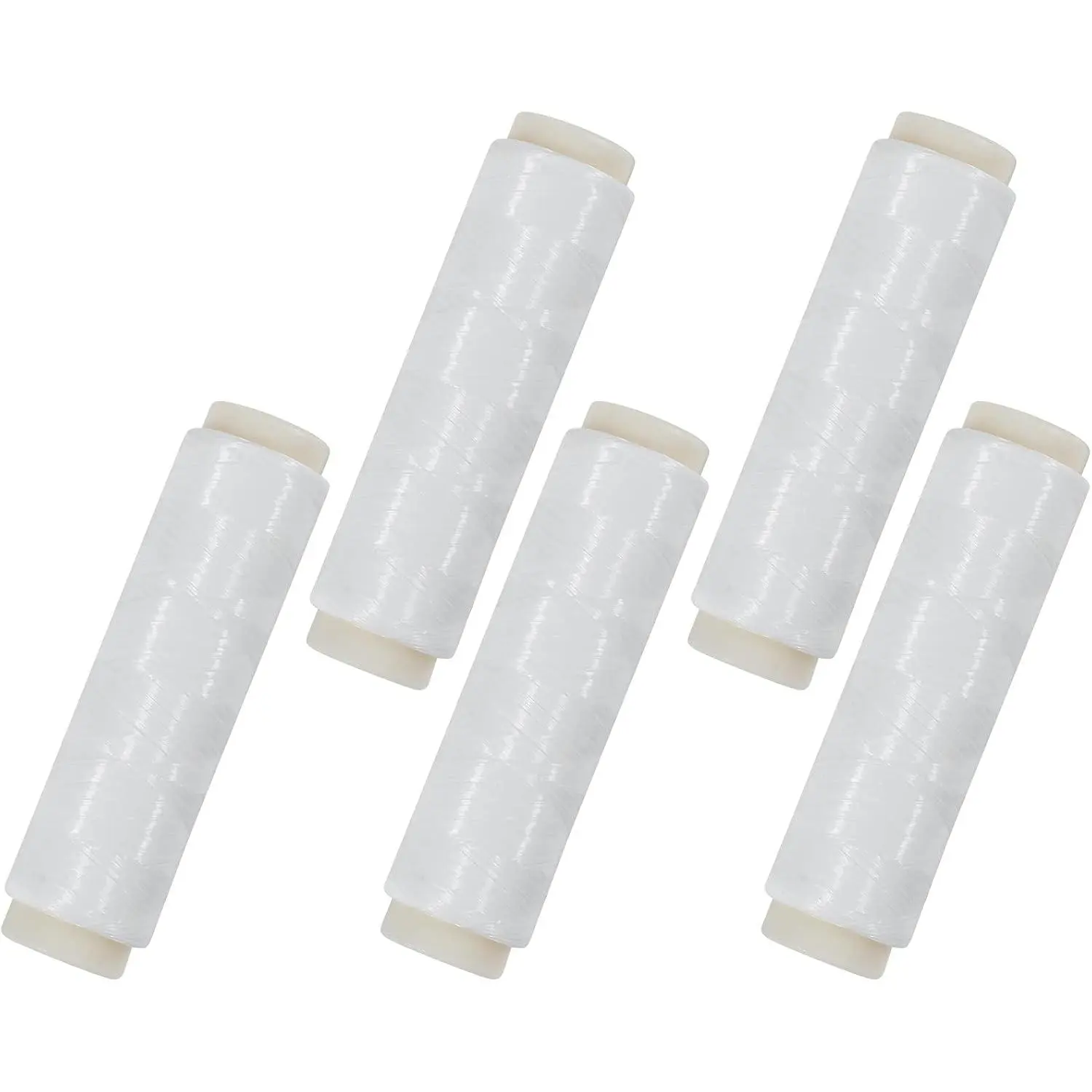 5PCS Bait Elastic Thread Fishing Tackle - 656FT Invisible Nylon Wrap Line, No-Knot Stretchy String for Salmon Angling
