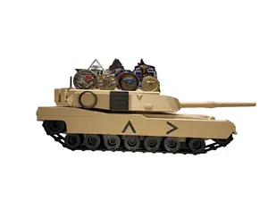 Military M1 Abrams Tank Challenge Coin Holder | Rotating Turret