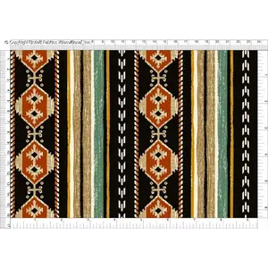 Crepe Techno Printed Remi, Stretch Crepe Fabric, Tribal Fabric, Ethnic Print, Dress Fabric
