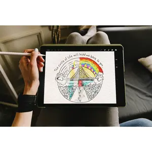 Rainbow Bridge Digital Memorial Coloring Page for Procreate, Illustrator, & More!