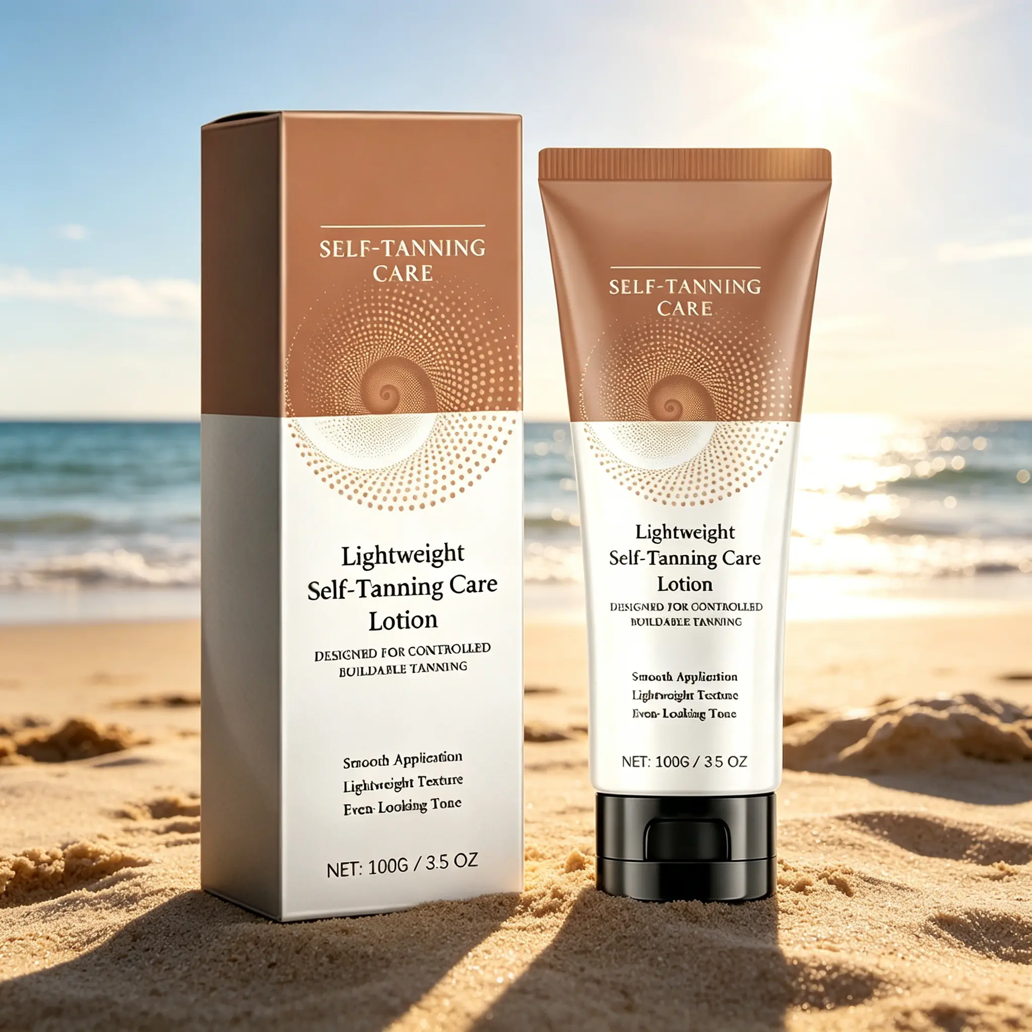Lightweight Self Tanner Lotion 100g – Buildable & Controllable – Smooth Application – Even, Natural Golden Glow – Streak-Free Sunless Tanning – For Face & Body – No Orange