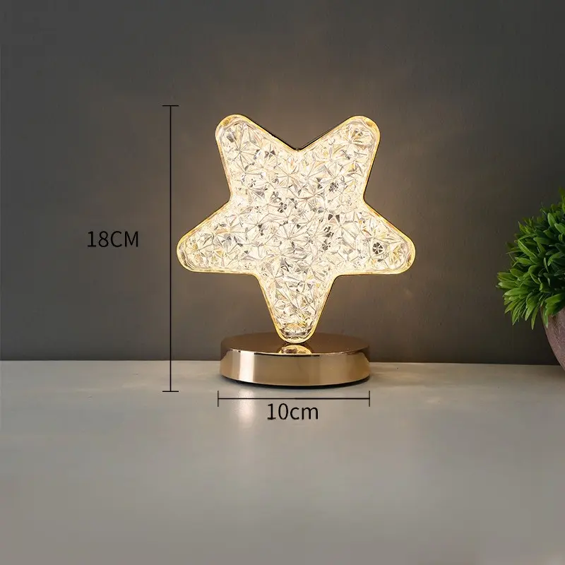 LED Star Desk Lamp, Battery-Operated Warm White Bright Light, Home & Festive Decoration, Birthday Gift for Living Room, Led Star Light