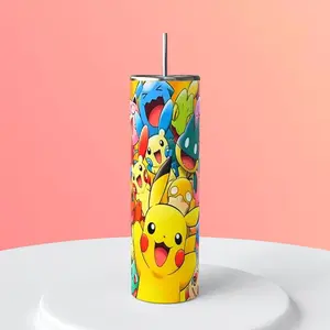 Pokemon Tumbler with Straw and Lid - Reusable Drinkware Cup for On-The-Go Adventures Does not apply