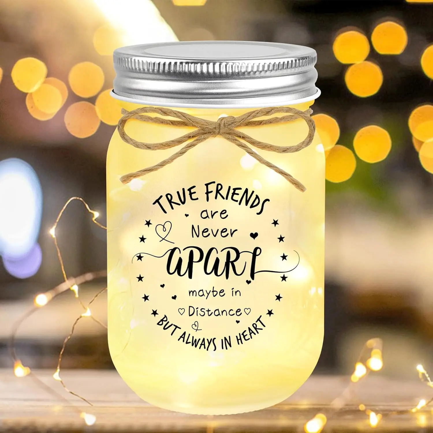 Mason Jar Night Light for , Deorative Jar  Night  for  Wedding Anniversary Housewarming Party
