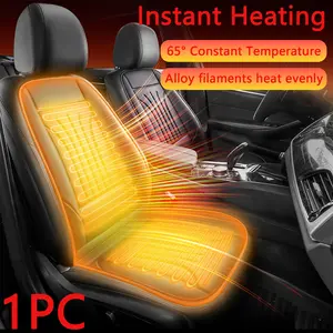 1pc Car Heated Seat Cushion, Comfortable Winter Heater, Adjustable 12V Temperature, Easy Installation, Essential Car Accessory for Cold Weather
