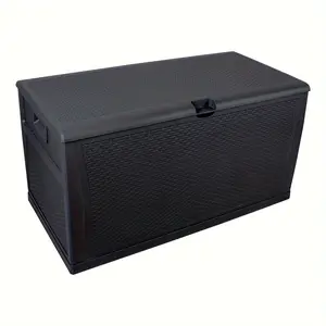 New 120gal 460L Outdoor Garden Plastic Storage Deck Box Chest Tools Cushions Toys Lockable Seat Waterproo Organiser Rattan