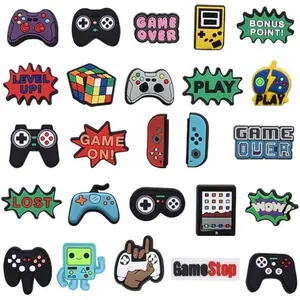 25 count Video Game Charms for Clog Shoes Decoration, Game Handle Charms Accessories for Adult Men