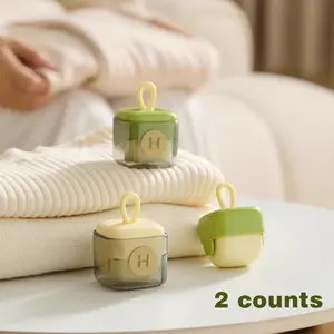 Portable Lint Roller, 2 Counts/box Mini Washable Sticky Lint Roller, Multifunctional Pet Hair Removal Tool for Clothes, Bedding, Couch, Carpet, Rug