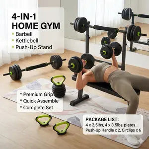 GARVEE Adjustable Dumbbell Weight Set for 30/44/66/85 lbs, Adjustable Weight Set for Home Gym, 44 lbs, Round