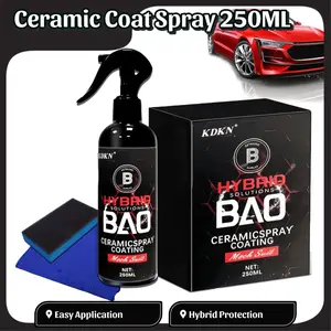 KDKN Hybrid BAO Ceramic Car Coating Spray (250ML) - Automotive Paint Protection Wet Wax, Easy Application for Waxing & Maintenance, Includes Mesh Suit Polishing Agent