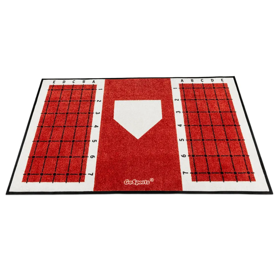 GoSports Baseball and Softball Hitting Mat with Batting Stance Alignment Guide - 6 x 4 ft GoSports Baseball and Softball Hitting Mat with Batting Stance Alignment Guide - 6 x 4 ft