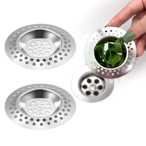 Stainless Steel Drain Strainer, 2 Counts Anti-odor Bathroom Bathtub Drain Strainer, Kitchen Sink Strainer, Bathroom Accessories