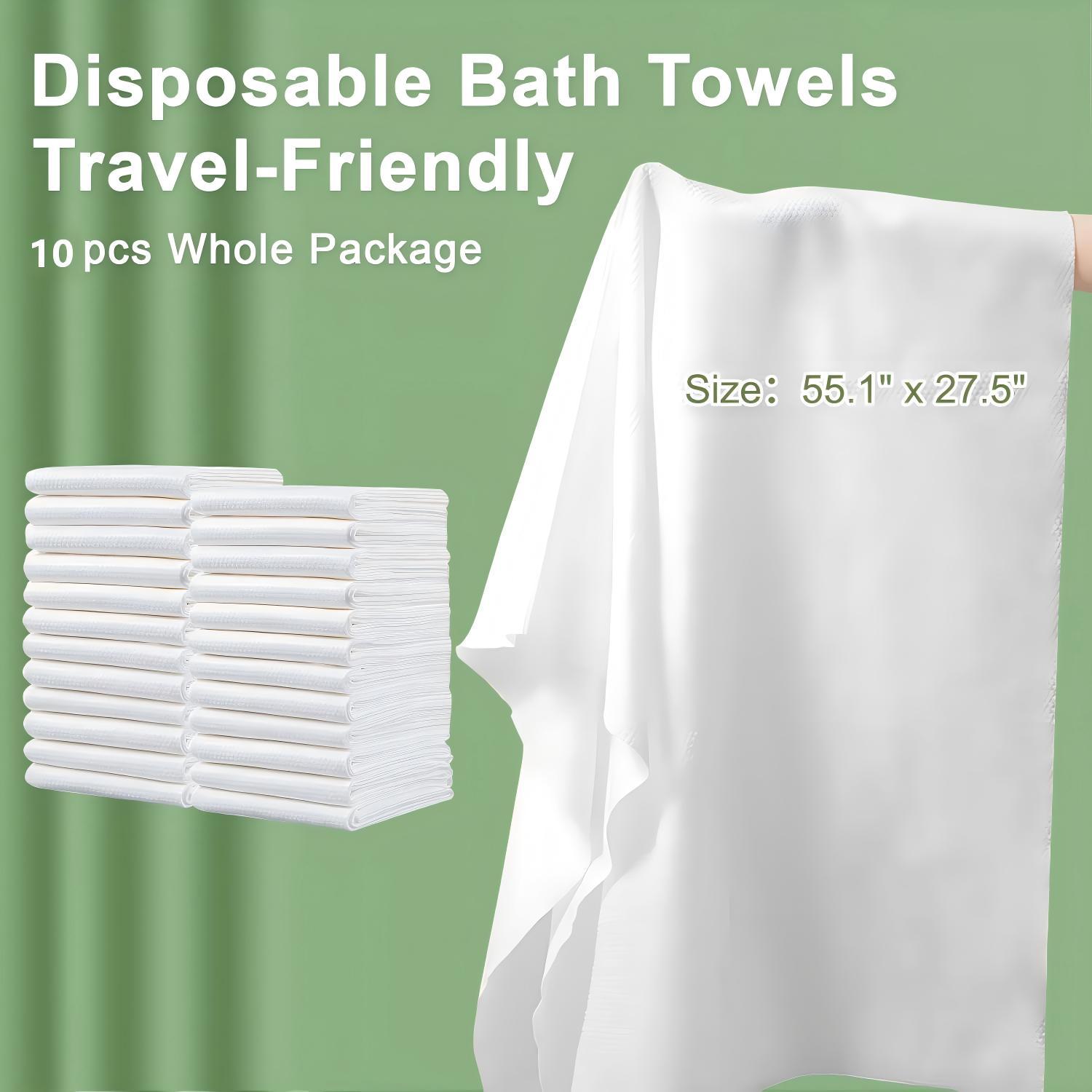 Ama Snow 10 Pieces Of Disposable Bath Towel Are Thickened And Enlarged, Independently Packed For Business Trips, Resort Hotel Supplies, Bathroom And Bath Supplies, Size 70*140cm