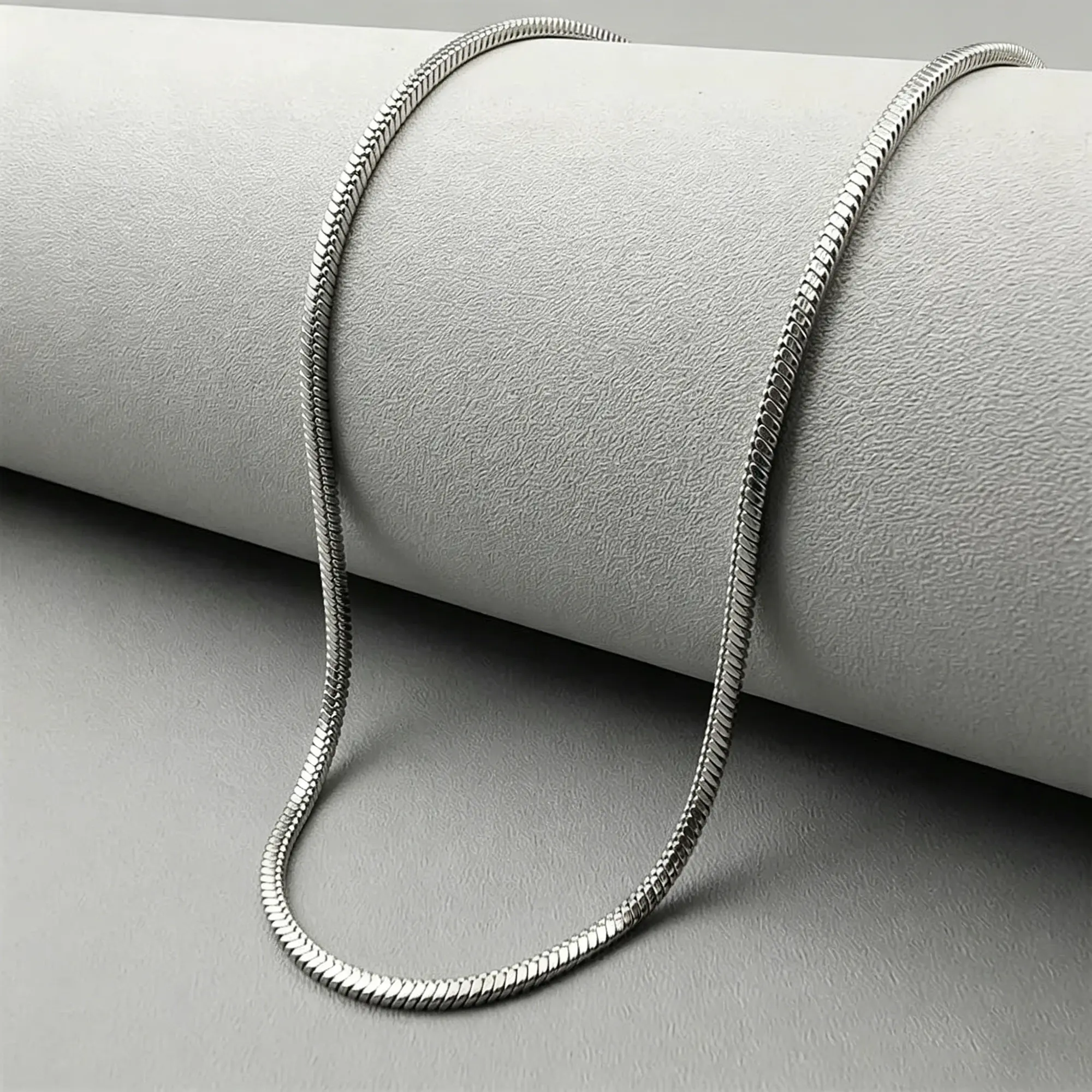 Elegant Silver Dainty Snake Chain Necklace - 50cm Long Chain Link Accessory, Timeless Fashion for Daily Wear & Gifting Occasions, Dainty Chain circle chains gifts for girlfriend necklaces for men 99 cent dollar items