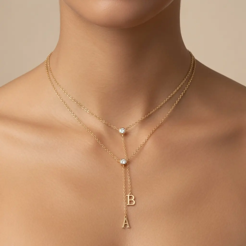 Initial Drop Necklace