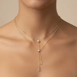 Initial Drop Necklace