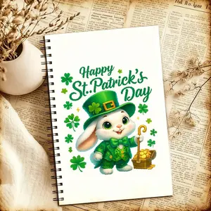 1 Celebrate St. Patrick's Day with A Charming Bunny and Four-leaf Clover Themed Notepad, Perfect for School, Work, or Journaling. A Great Choice for A Birthday or Anniversary Gift and A Thoughtful Gift for Her. This Cute and Functional Notebook