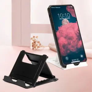 Foldable Desktop Phone Stand Adjustable Multi-Angle Holder Portable Lazy Bracket Compact Creative Support Dock for iPhone Android Smartphones Stable Anti-Slip Base Lightweight Travel Friendly Office Home Use