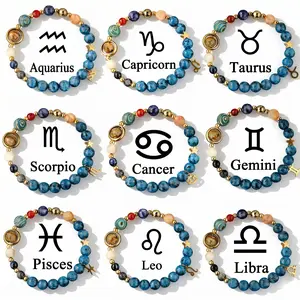 Solar System Zodiac Bracelet for Men & Women, Galaxy Style Protection Bracelet, Fashion Jewelry Gift Idea for Girlfriend, Mom, Bestie, Trendy Versatile Accessory, Perfect Birthday Present summerwins