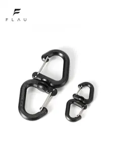 10PCS Dual Opening Swivel Carabiner Clips, Mini S-Type Quick Release Spring Clips, 2 Sizes Multi-Purpose Clips for Backpack Keychain Outdoor Camping