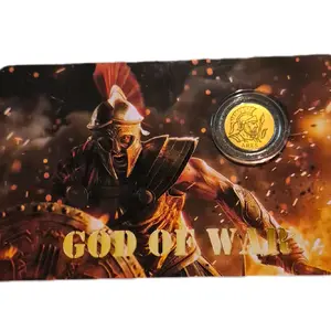 God of war 1/1000 Gold 50C in original card authenticity