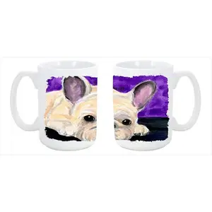 Carolines Treasures  French Bulldog Dishwasher Safe Microwavable Ceramic Coffee Mug 15 oz.