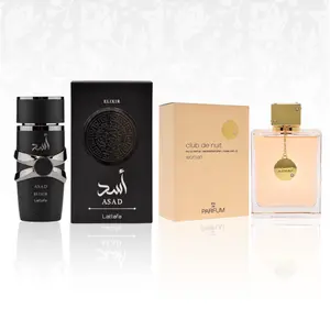 Armaf Club De Nuit & Lattafa Asad Men's Fragrance Set - 3.6oz Premium EDP Sprays, Rich Elegant Daily Wear Scents