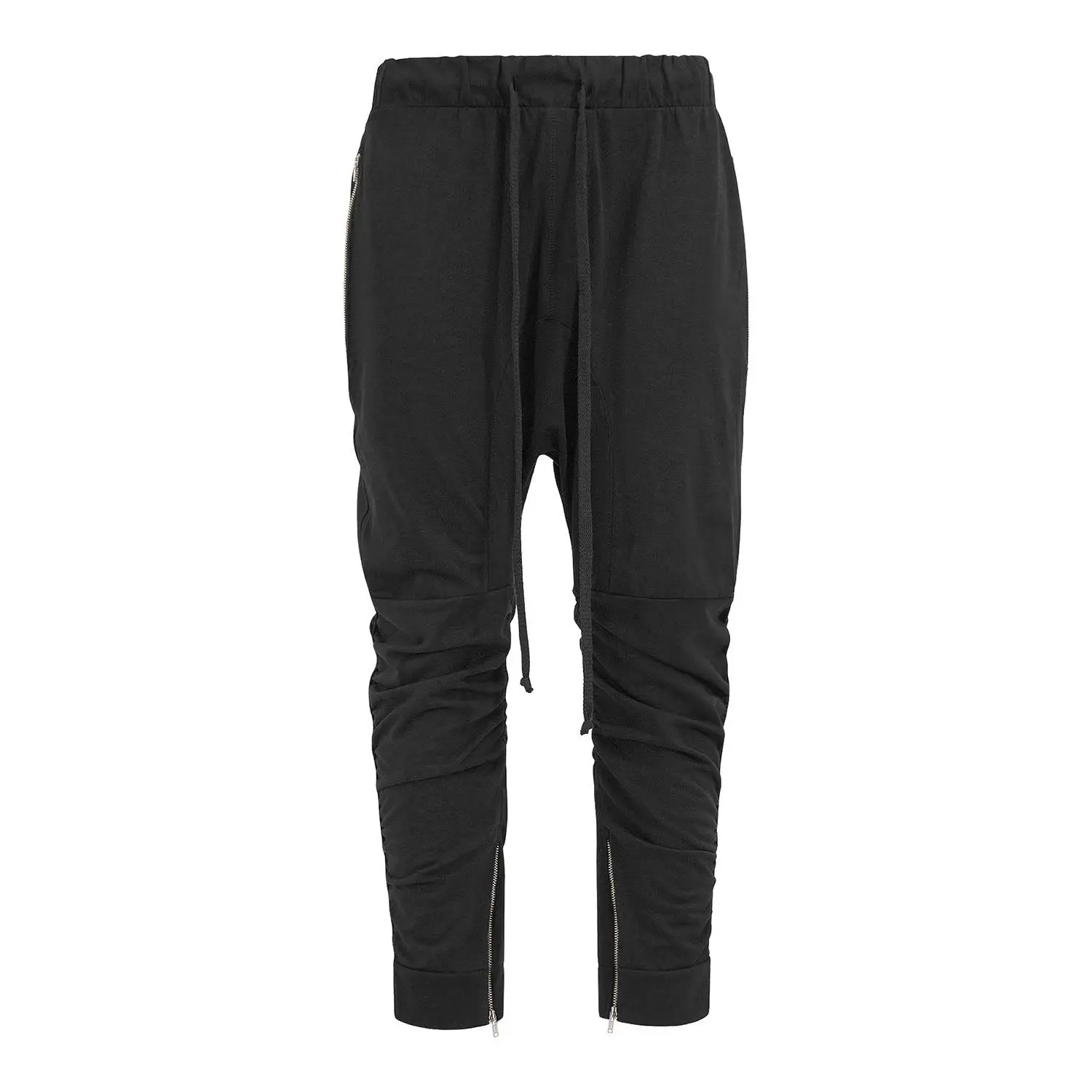 Men's Essential Solid Scrunched Drop Crotch Sweat Joggers