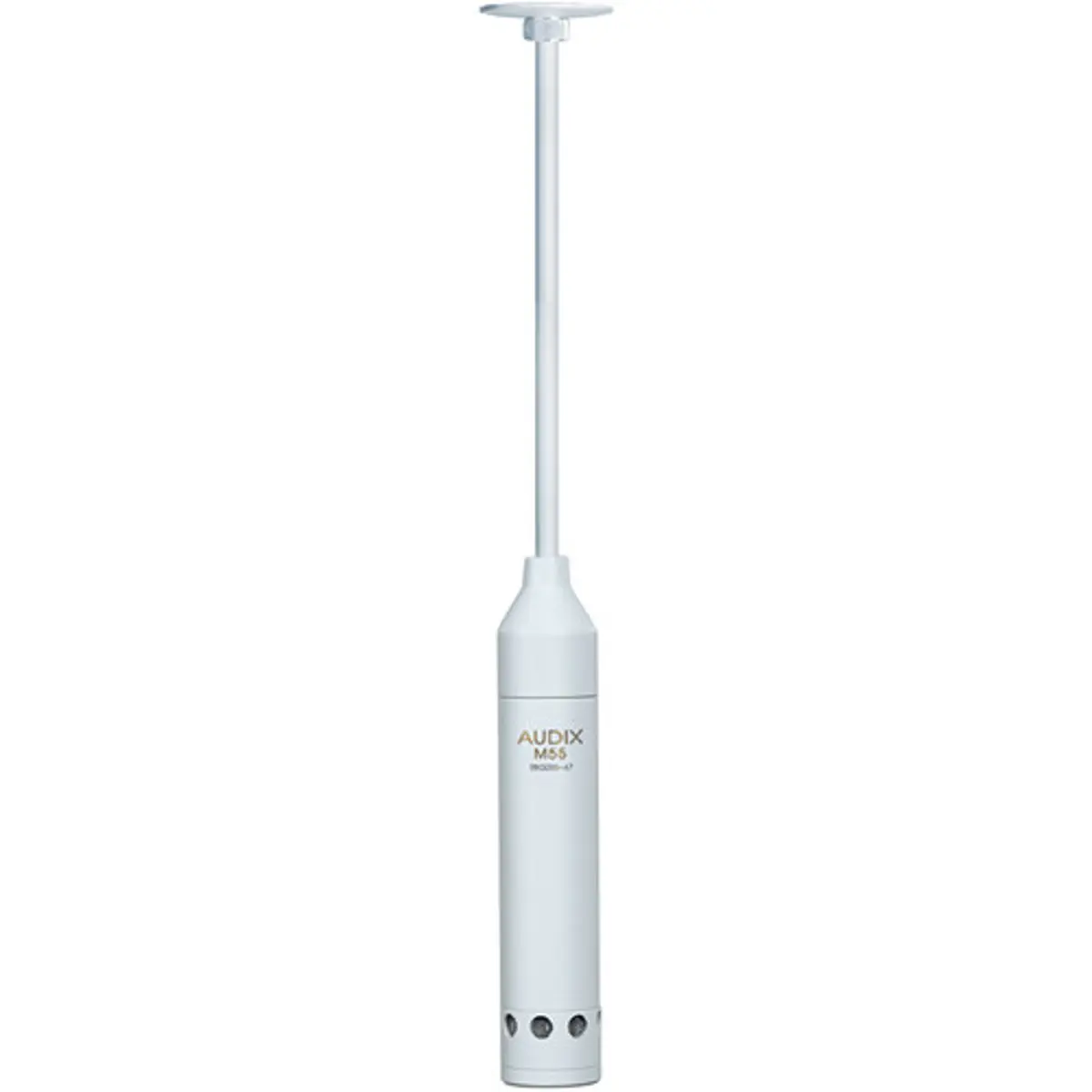 Audix M55 Installed Sound Omnidirectional Hanging Ceiling Microphone with Height Adjustment, White