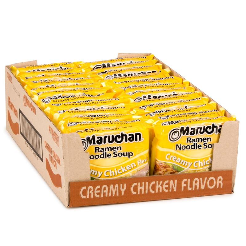 Maruchan Ramen Creamy Chicken, Instant Ramen Noodles, Ready to Eat Meals, 3 Oz, 24 Count