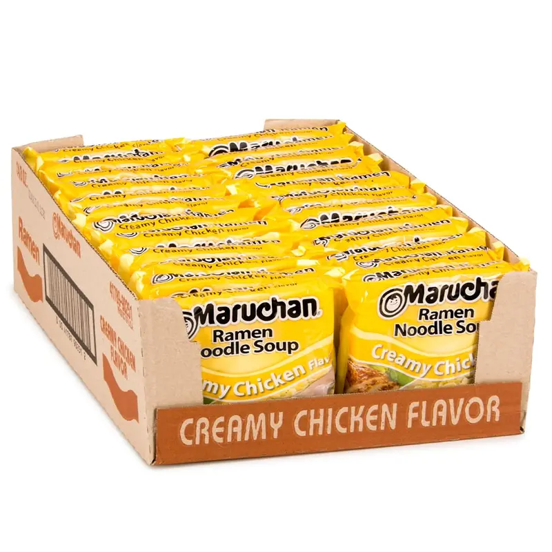 Maruchan Ramen Creamy Chicken, Instant Ramen Noodles, Ready to Eat Meals, 3 Oz, 24 Count